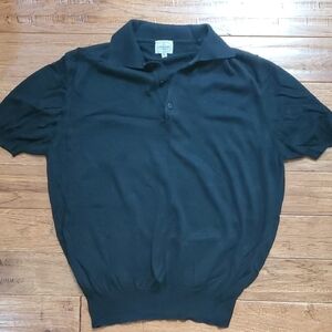 Linea Uomo Black Sweater Polo Shirt